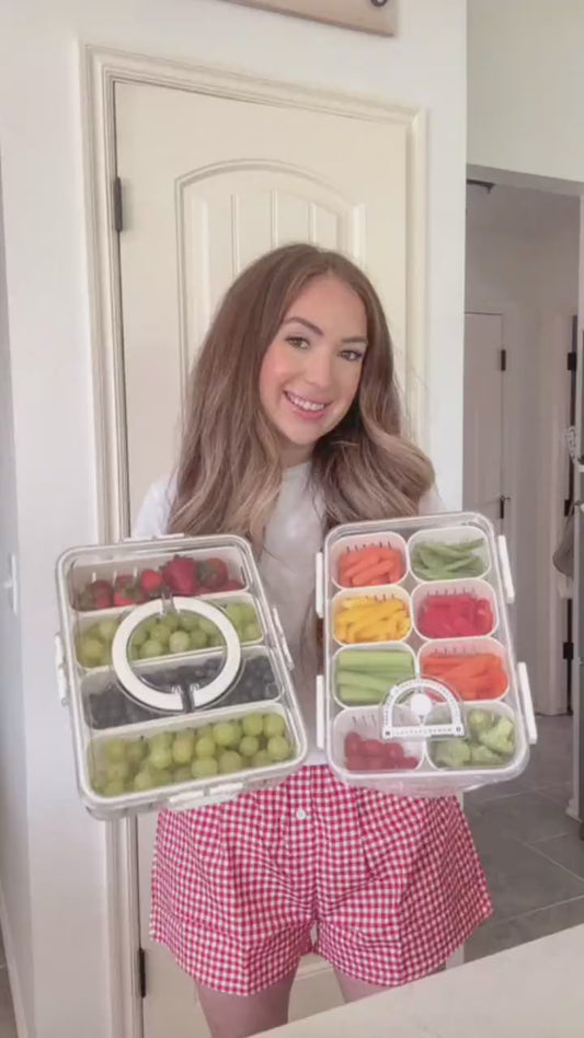 6 Grid Fridge Storage Boxes Containers